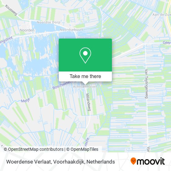 Woerdense Verlaat, Voorhaakdijk map