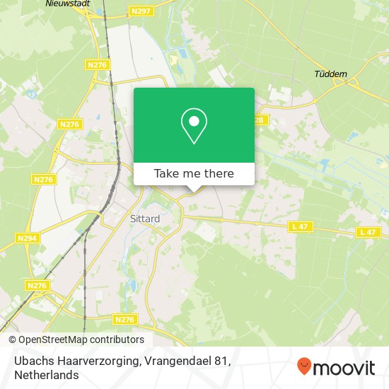 Ubachs Haarverzorging, Vrangendael 81 map