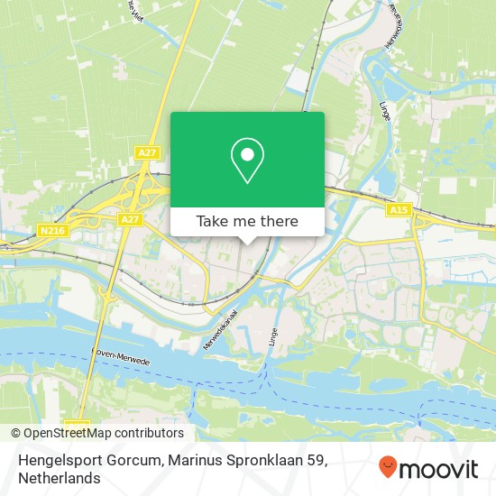 Hengelsport Gorcum, Marinus Spronklaan 59 map