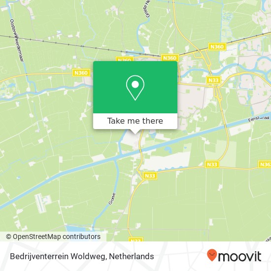 Bedrijventerrein Woldweg map