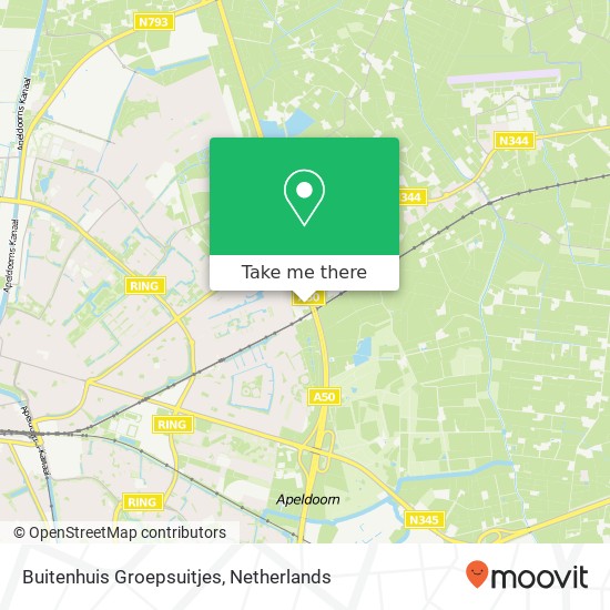 Buitenhuis Groepsuitjes, Veenhuizerweg 138 map