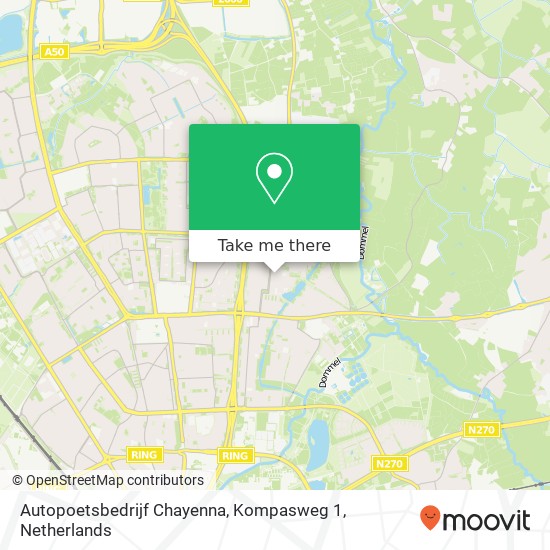 Autopoetsbedrijf Chayenna, Kompasweg 1 map