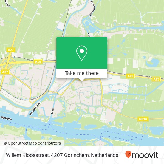 Willem Kloosstraat, 4207 Gorinchem Karte