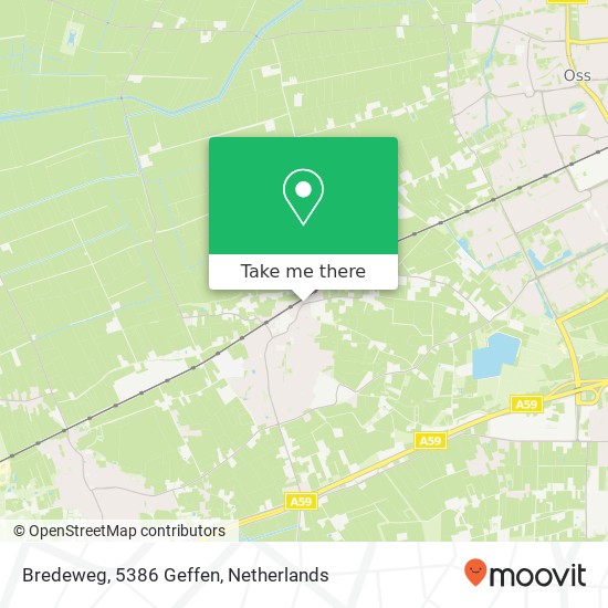 Bredeweg, 5386 Geffen Karte