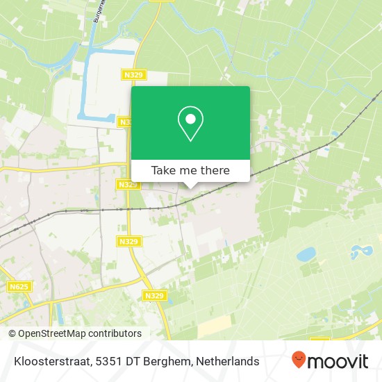 Kloosterstraat, 5351 DT Berghem map