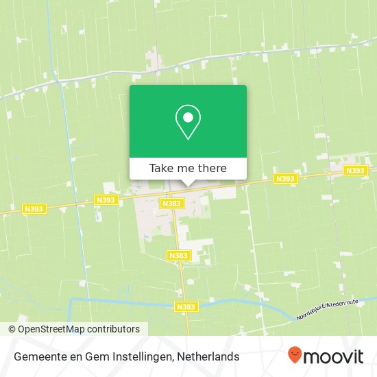 Gemeente en Gem Instellingen Karte