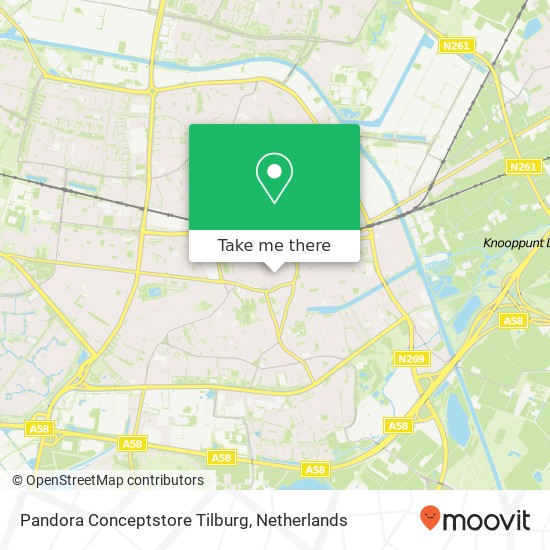 Pandora Conceptstore Tilburg, Stadhuisplein 327 map