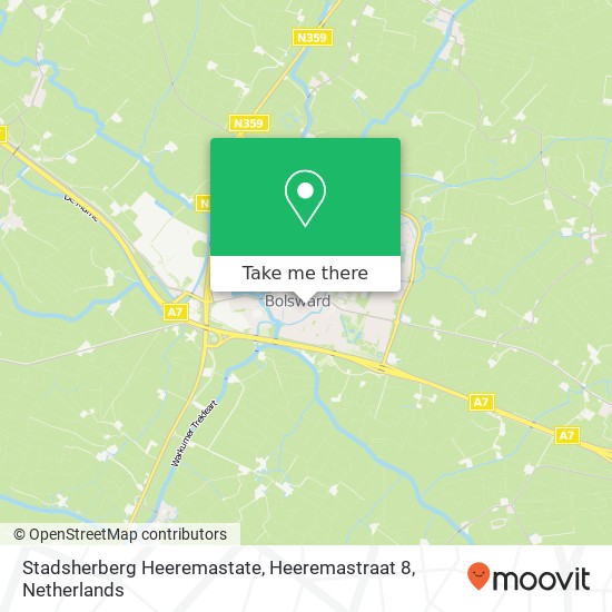 Stadsherberg Heeremastate, Heeremastraat 8 map