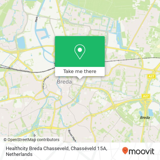 Healthcity Breda Chasseveld, Chasséveld 15A map