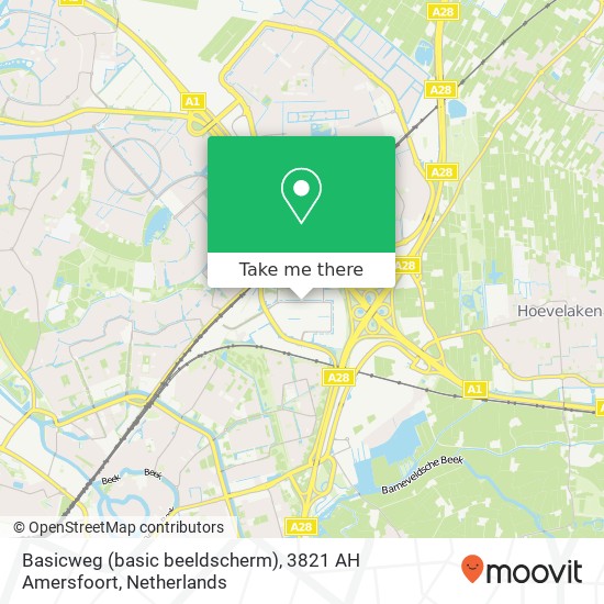 Basicweg (basic beeldscherm), 3821 AH Amersfoort Karte