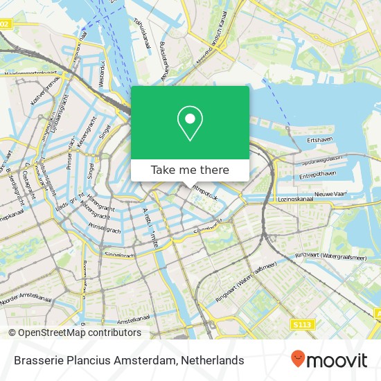 Brasserie Plancius Amsterdam map
