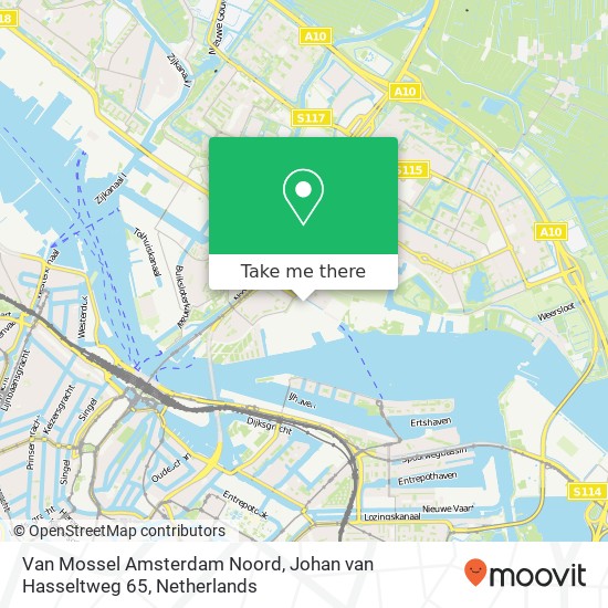 Van Mossel Amsterdam Noord, Johan van Hasseltweg 65 map