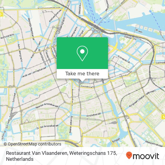 Restaurant Van Vlaanderen, Weteringschans 175 map