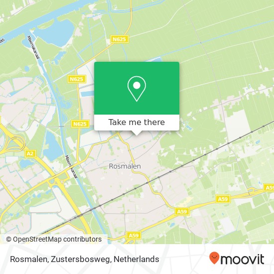 Rosmalen, Zustersbosweg Karte