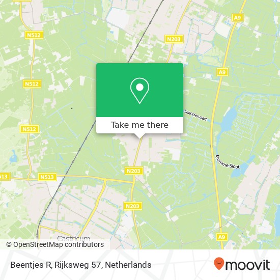 Beentjes R, Rijksweg 57 map