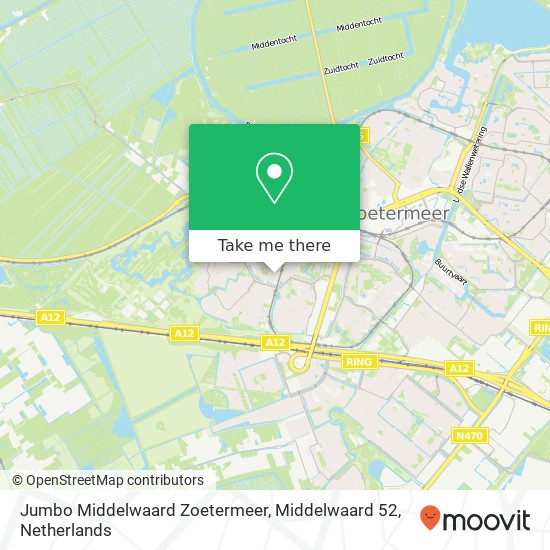 Jumbo Middelwaard Zoetermeer, Middelwaard 52 Karte