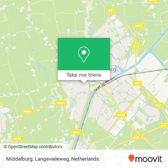 Middelburg, Langevieleweg Karte