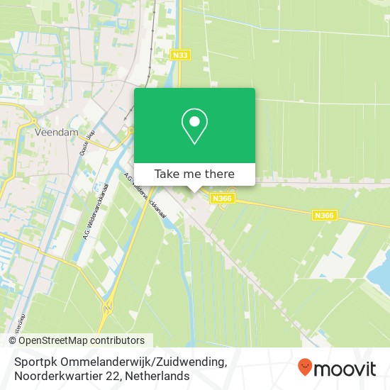 Sportpk Ommelanderwijk / Zuidwending, Noorderkwartier 22 Karte