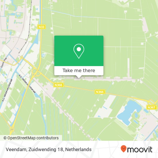 Veendam, Zuidwending 18 map