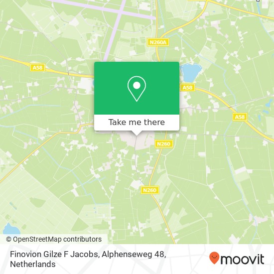 Finovion Gilze F Jacobs, Alphenseweg 48 map