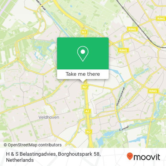 H & S Belastingadvies, Borghoutspark 58 Karte