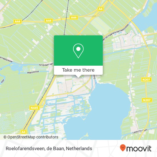 Roelofarendsveen, de Baan map