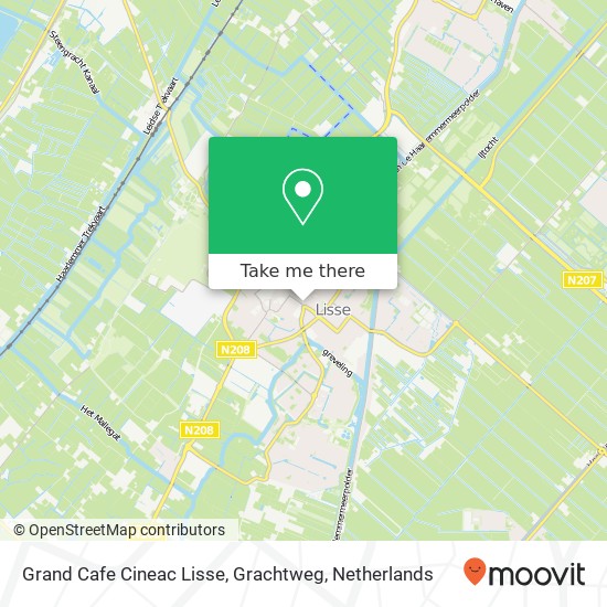 Grand Cafe Cineac Lisse, Grachtweg map