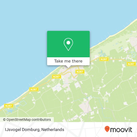 IJsvogel Domburg, Ooststraat 7 map