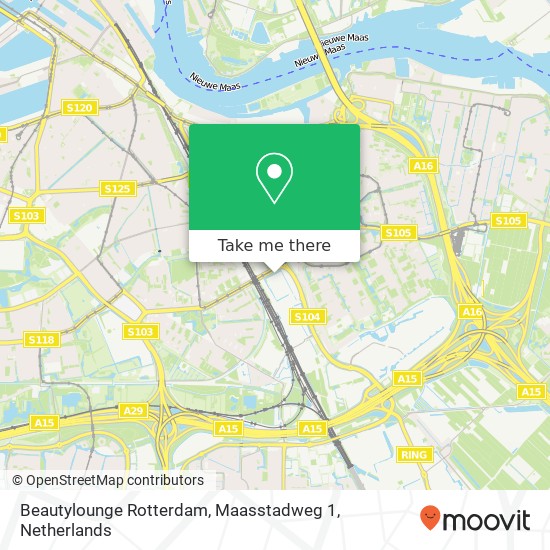 Beautylounge Rotterdam, Maasstadweg 1 map