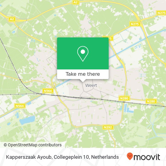 Kapperszaak Ayoub, Collegeplein 10 map