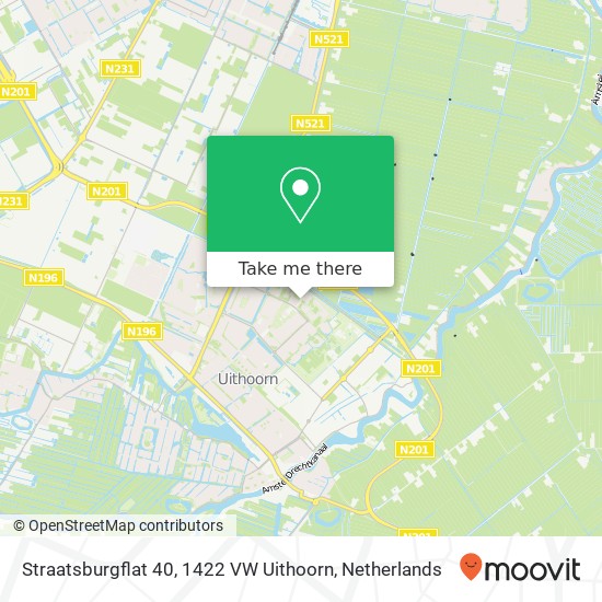 Straatsburgflat 40, 1422 VW Uithoorn map