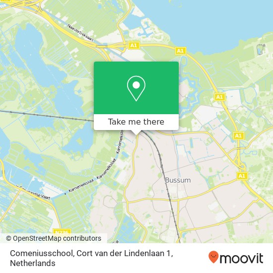 Comeniusschool, Cort van der Lindenlaan 1 map