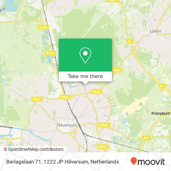 Berlagelaan 71, 1222 JP Hilversum map