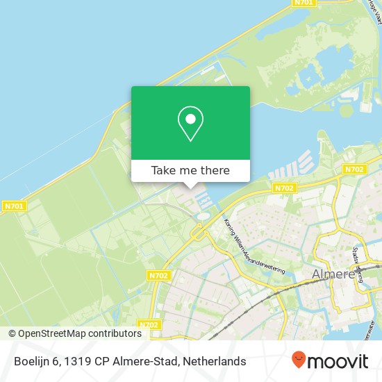 Boelijn 6, 1319 CP Almere-Stad map