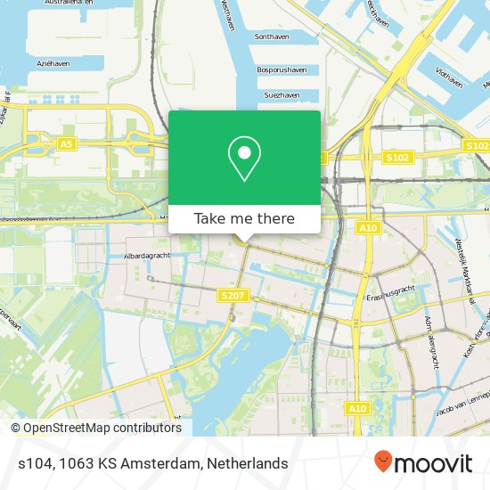 s104, 1063 KS Amsterdam map