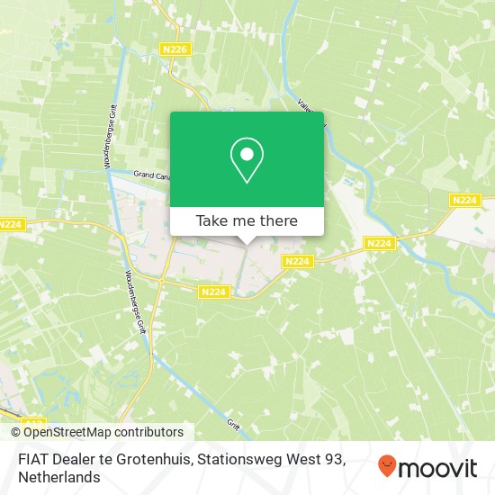 FIAT Dealer te Grotenhuis, Stationsweg West 93 Karte