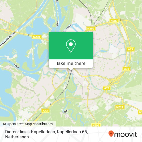 Dierenkliniek Kapellerlaan, Kapellerlaan 65 map