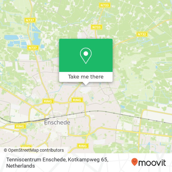 Tenniscentrum Enschede, Kotkampweg 65 Karte