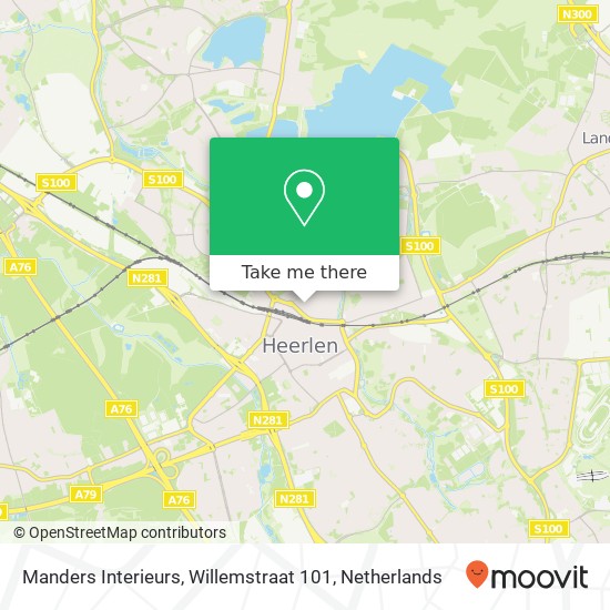 Manders Interieurs, Willemstraat 101 map