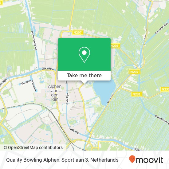 Quality Bowling Alphen, Sportlaan 3 map