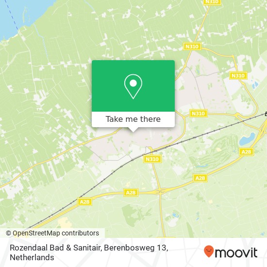 Rozendaal Bad & Sanitair, Berenbosweg 13 map