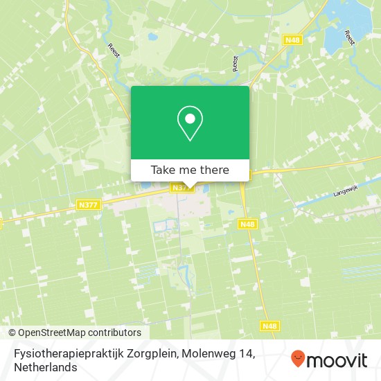 Fysiotherapiepraktijk Zorgplein, Molenweg 14 Karte