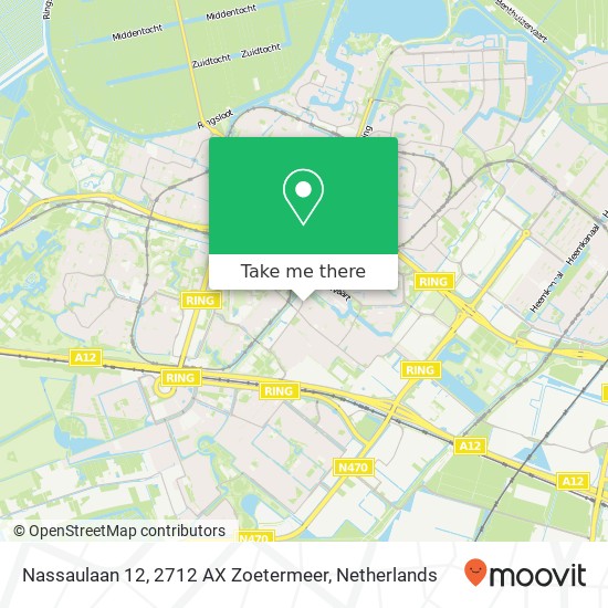 Nassaulaan 12, 2712 AX Zoetermeer Karte