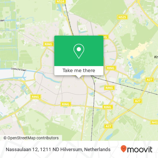 Nassaulaan 12, 1211 ND Hilversum Karte