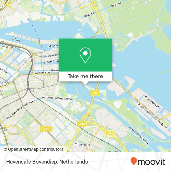 Havencafé Bovendiep map