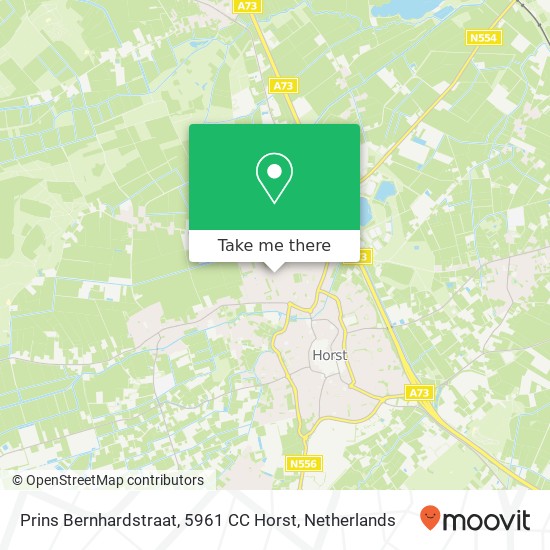Prins Bernhardstraat, 5961 CC Horst map