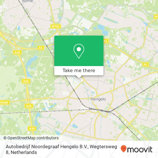 Autobedrijf Noordegraaf Hengelo B.V., Wegtersweg 8 map
