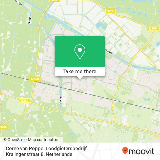 Corné van Poppel Loodgietersbedrijf, Kralingenstraat 8 map