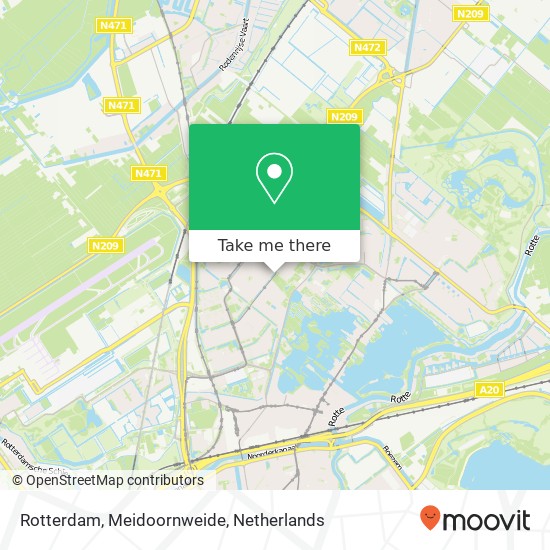 Rotterdam, Meidoornweide map