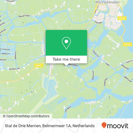 Stal de Drie Merrien, Belmermeer 1A Karte
